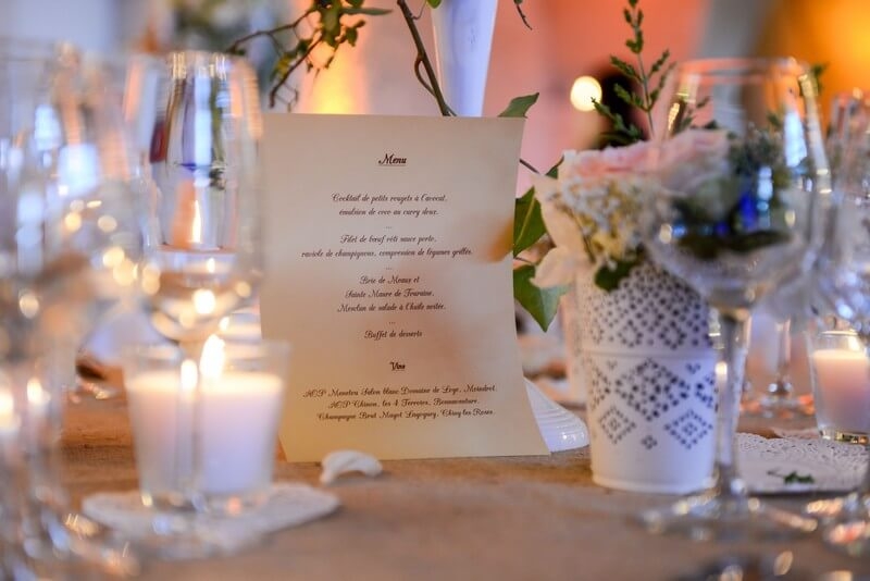 MonaLisa wedding planner tours 37 organisation mariage décoration table menu thème champêtre