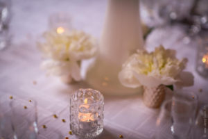 MonaLisa wedding planner tours 37 organisation mariage thème blanc et or fleurs et photophores