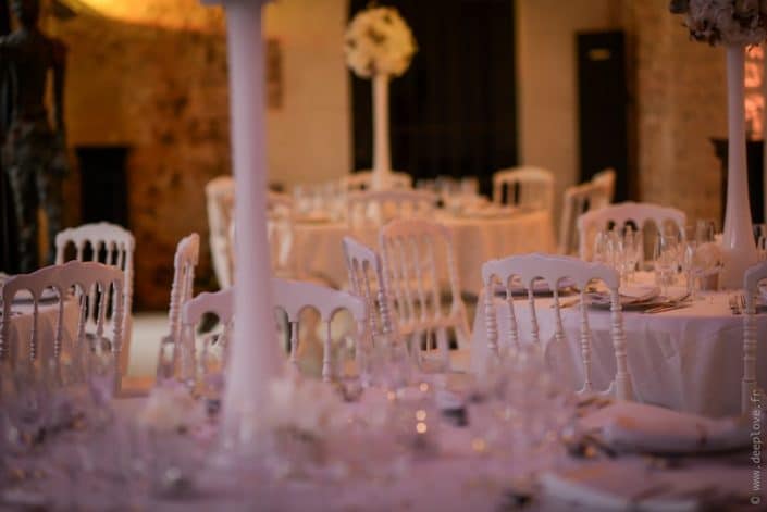 MonaLisa wedding planner tours 37 indre et loire mariage art hotel décoration table blanc et or