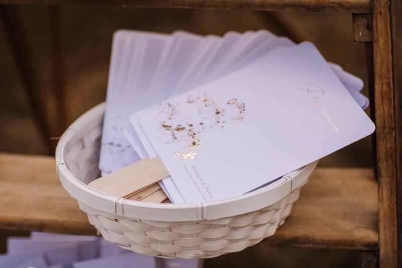 accessoires invités carnet cottonbird or papeterie wedding planner